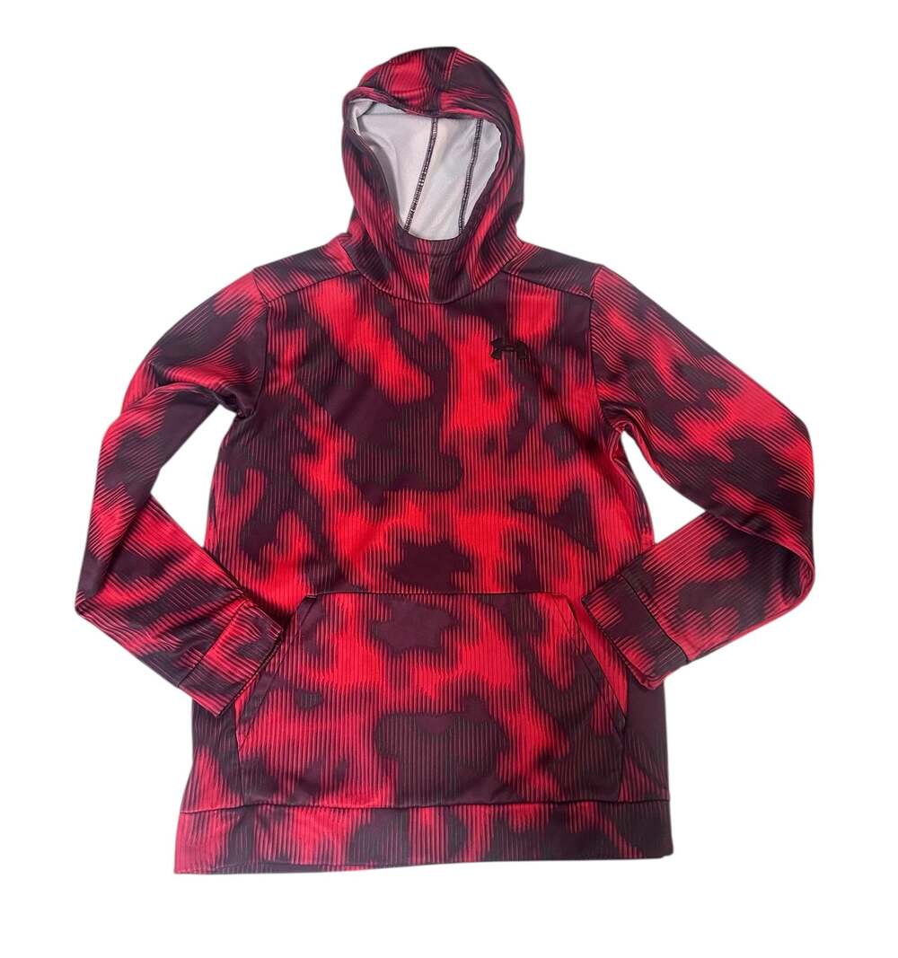 Red and black youth Under Armour hoodie #hoodie red and...